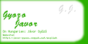 gyozo javor business card