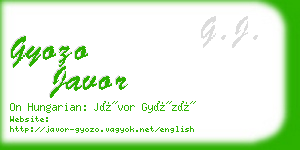 gyozo javor business card